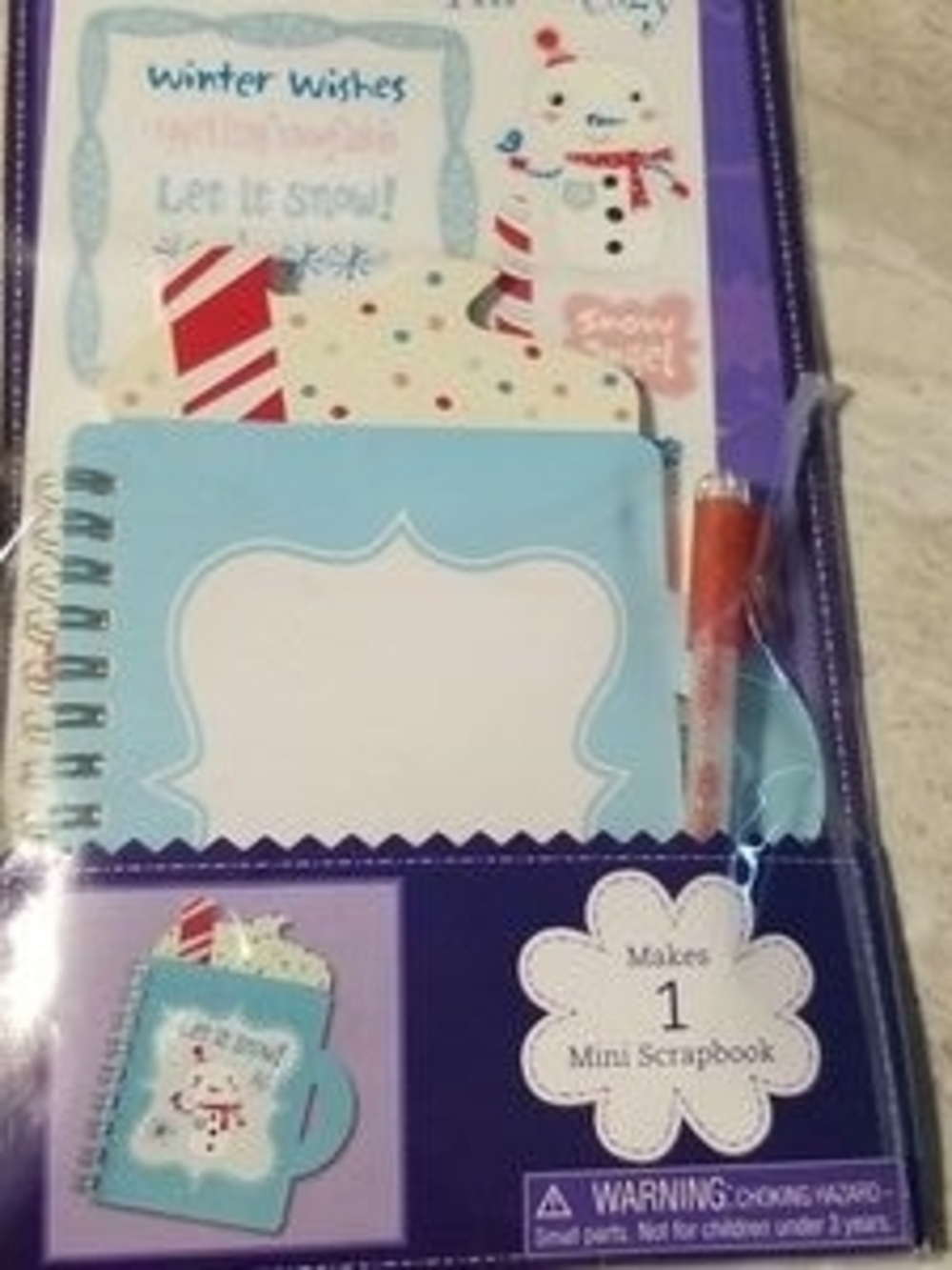 Winter Wishes Mini Scrapbook Set - Blue Cover